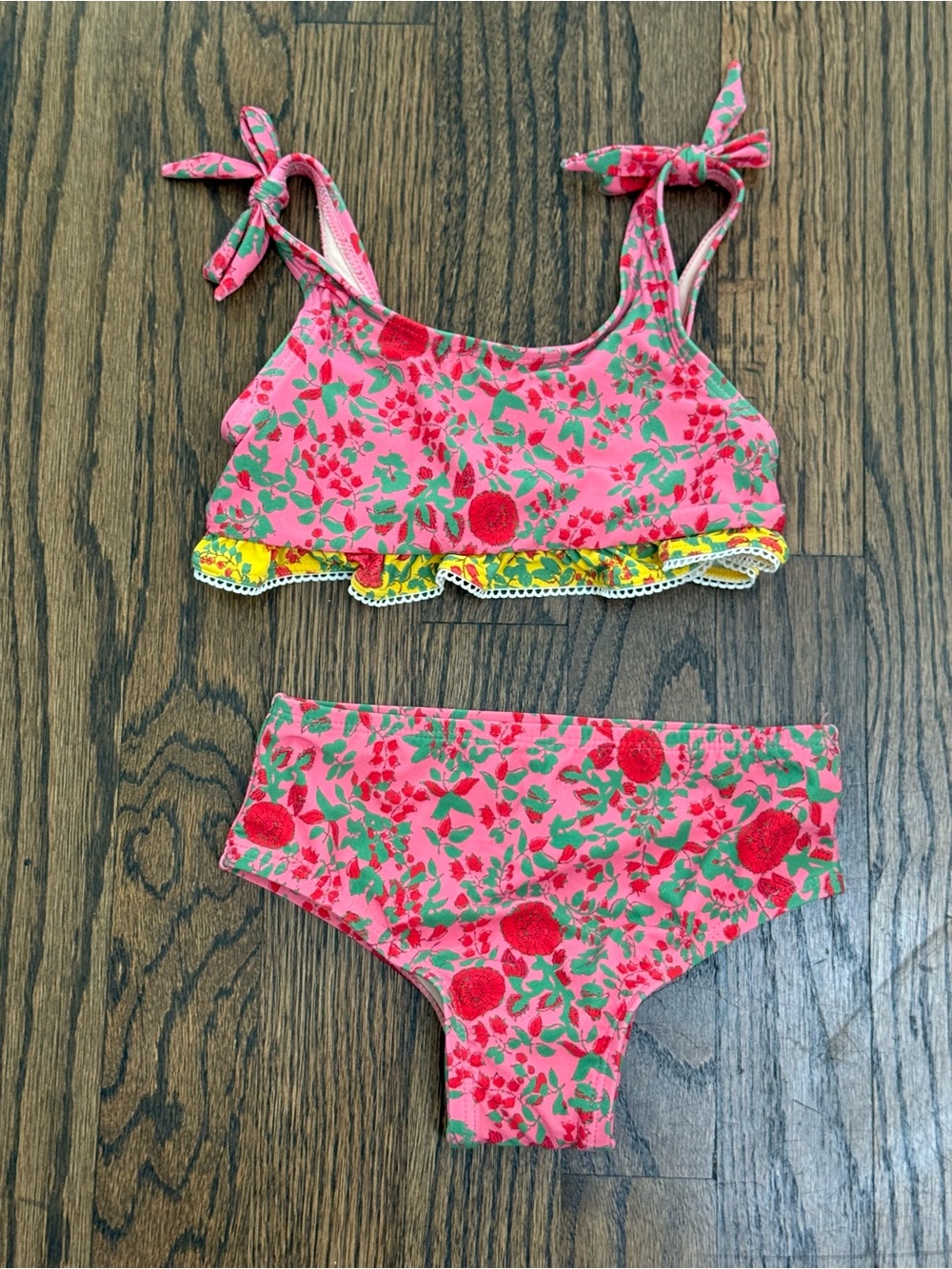Roller Rabbit Girls Size 18-24 Months Floral Bikini Set